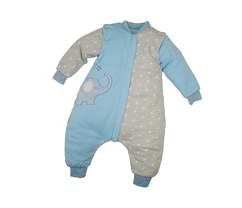 Miniatura 3 de Saco de dormir para bebé con pies (2-4t) cálido de 2.5 tog con manga movible para niños pequeños, manta portátil con pierna para caminar, saco de