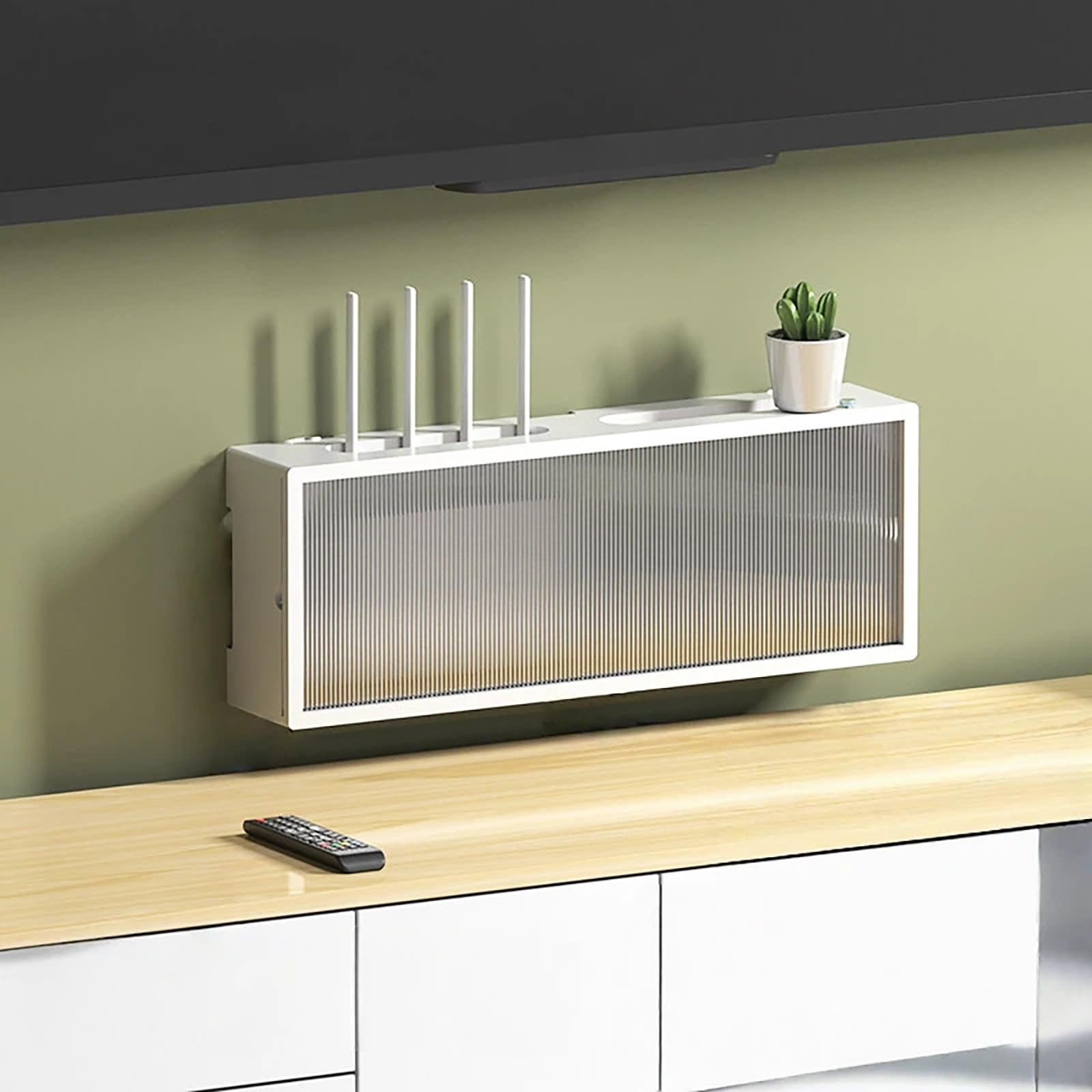 Soporte de tablero de PC y router con disipación eficiente y gestión de cables oculta