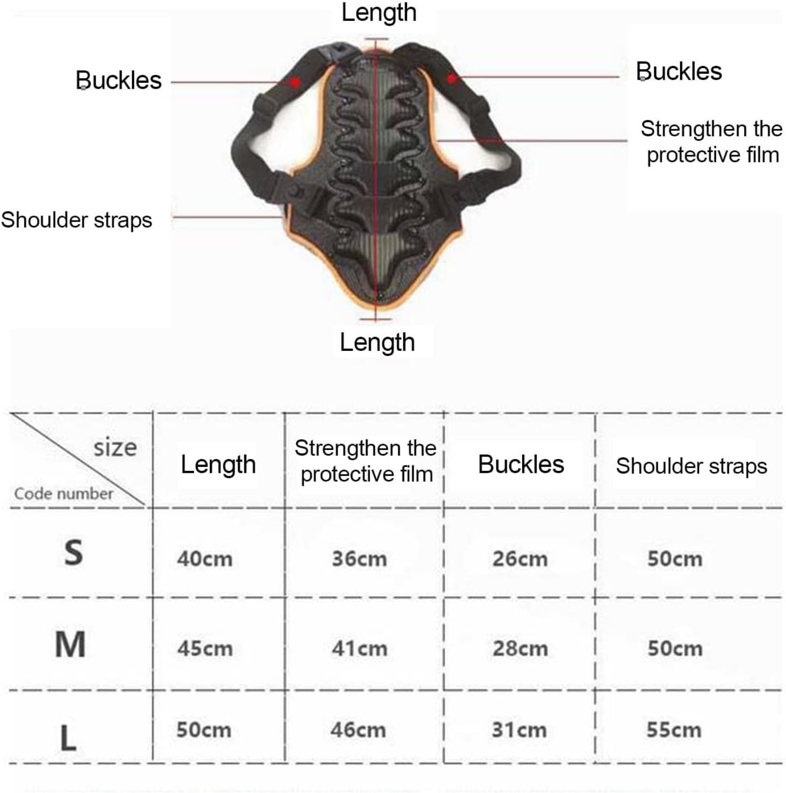 Paraschiena per bambini, per motocross, per equitazione, discesa,