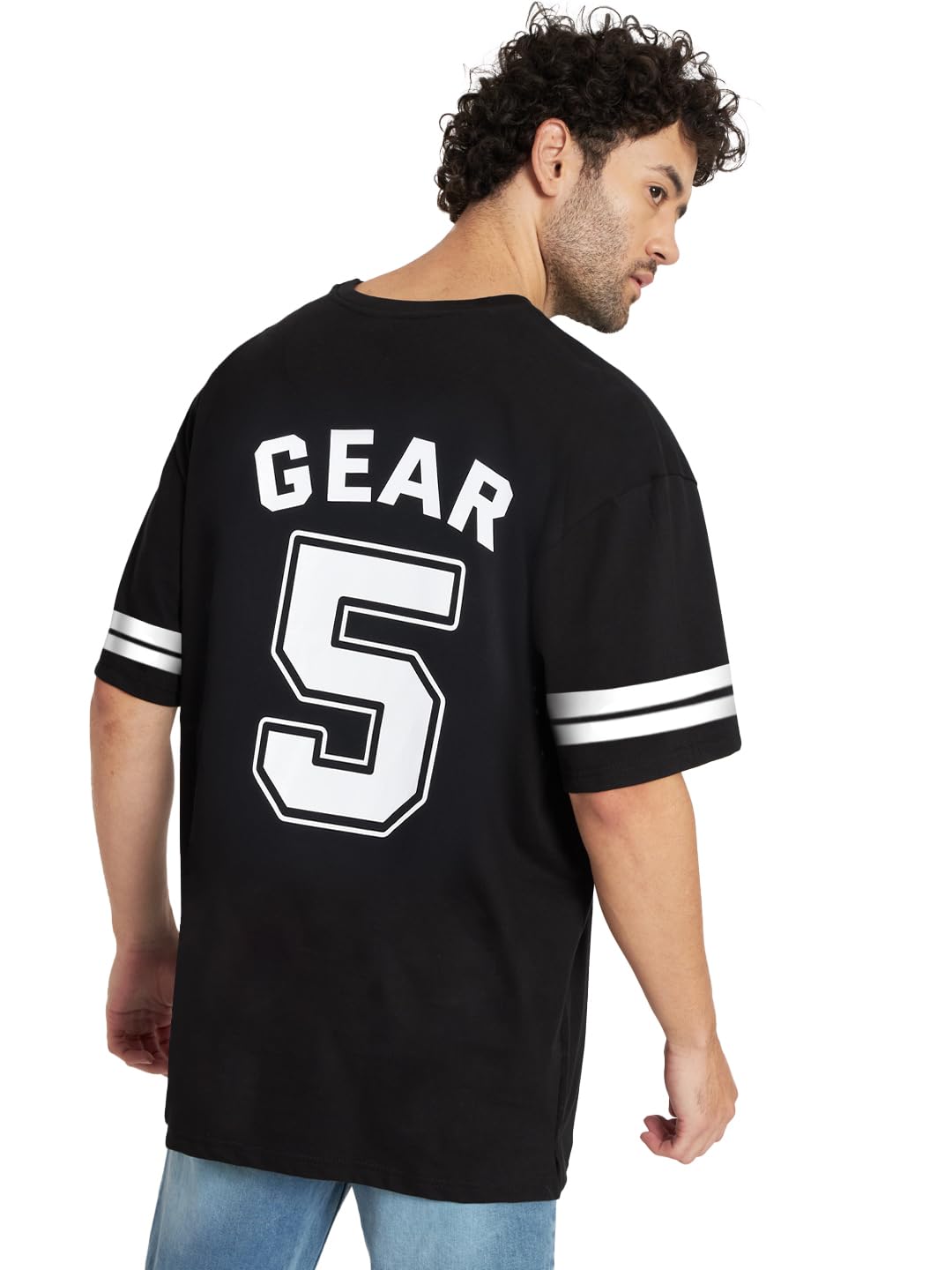 ComicSense.xyzUnisex Anime Oversized T Shirts for Men and Women, Gear 5 Printed Drop Shoulder Anime Club Tee