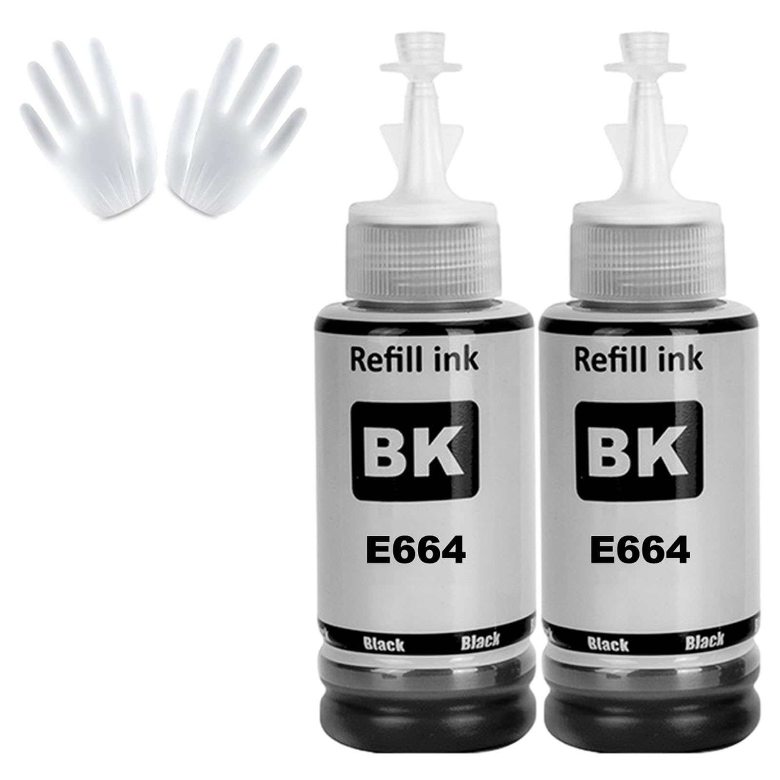 ASEKER E664 Inchiostro 2 Nero Compatibile per ET-2500 ET-2550 ET-2600 ET-2650 ET- 3600 ET-4500 ET-4550 ET-14000 ET-15000 ET-16500 L1300 L100 L110 L200 L210 L350 L355 L365 L455 L550 L555 (BK*2)