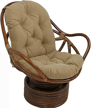Thick Seat Cushion Pad for Swivel Rocker Chairs Indoor/Outdoor Lounger Cushion for Rattan Recliners, Garden, and Patio UseB9