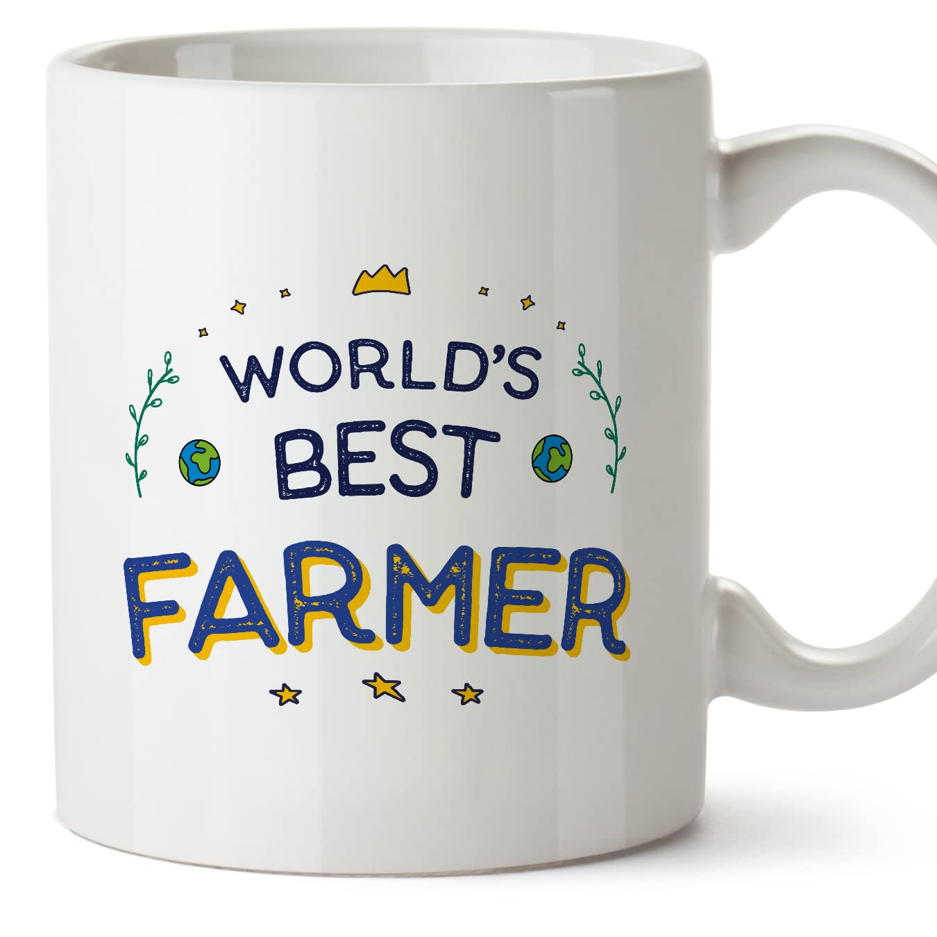 MUGFFINS Farmer Mug - in English - World's Best - Funny Gift for Colleagues - Ceramic 11oz Mug — image 1
