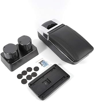 TFCFL Automotive Armrest Rotatable Black Leather Center Console Storage Box for Versa Tiida Latio 2007-2011 Automotive Body Parts