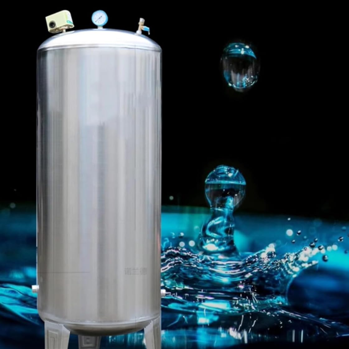 Serbatoio a pressione verticale in acciaio inossidabile, stoccaggio dell'acqua pressurizzata, 15-185gal, per la cucina del bagno della scuola