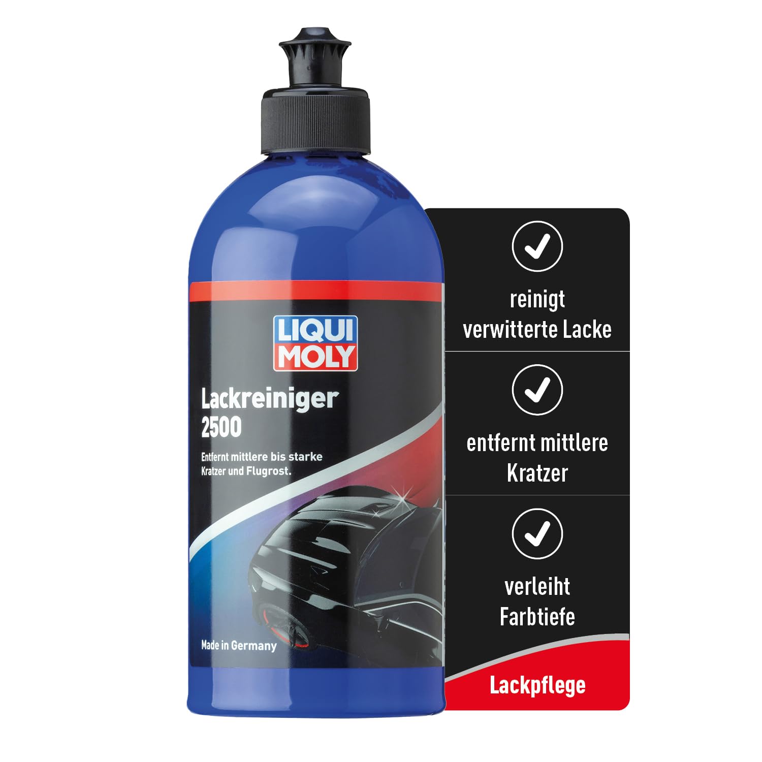 LIQUI MOLY Lackreiniger 2500 | 500 ml | Lackpflege / Lackreinigung / Politur | Art.-Nr.: 21760, farblos