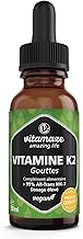 Vitamin K2 Drops, High Dose Vitamin K2 Per Day, MK-7 Vegan Menaquinone & Liquid (> 99% Form All Trans), 50ml (1700 Drops), High Bioavailability, No Unnecessary Additives