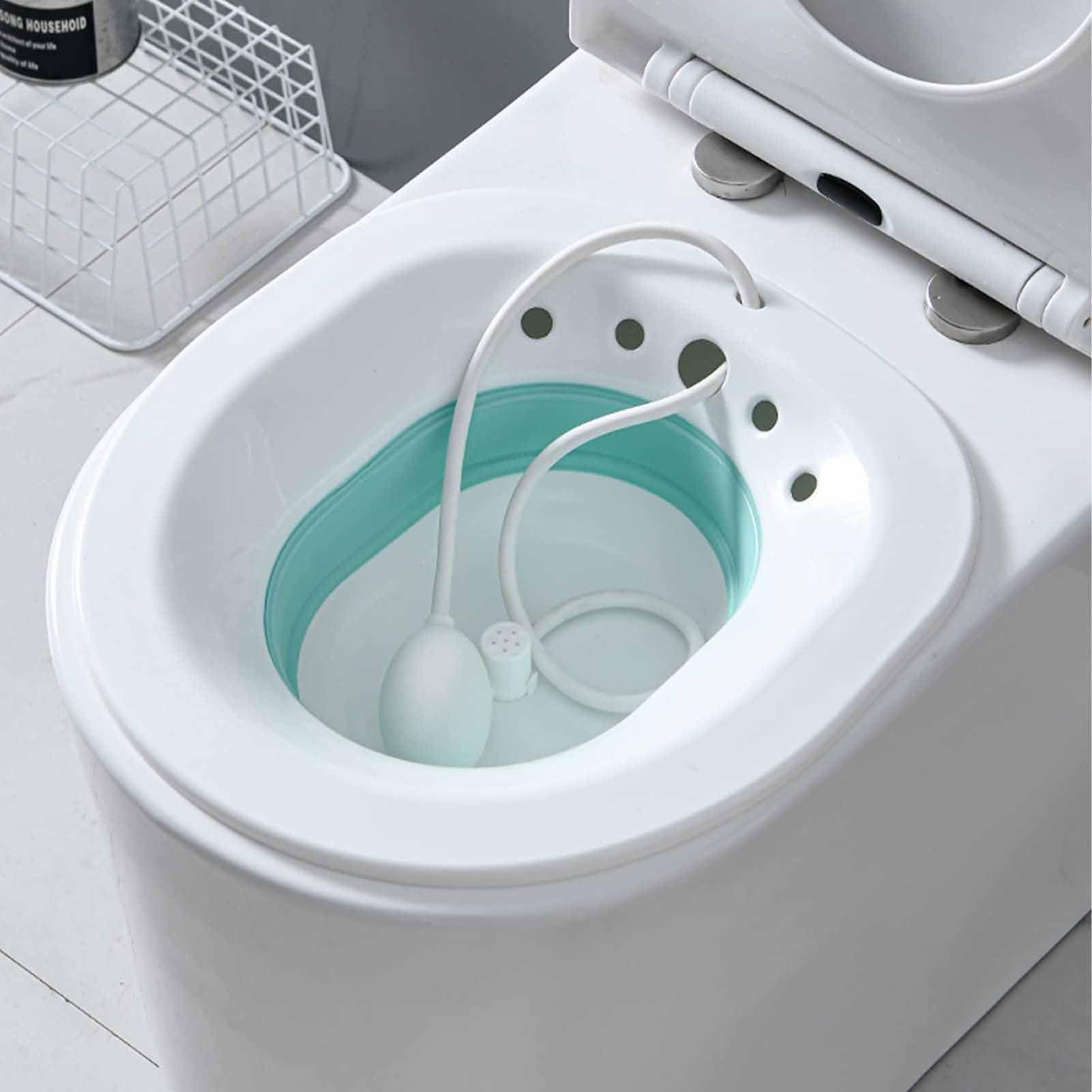 Bain de siège pliable pour toilettes et soins post-partum apaisants