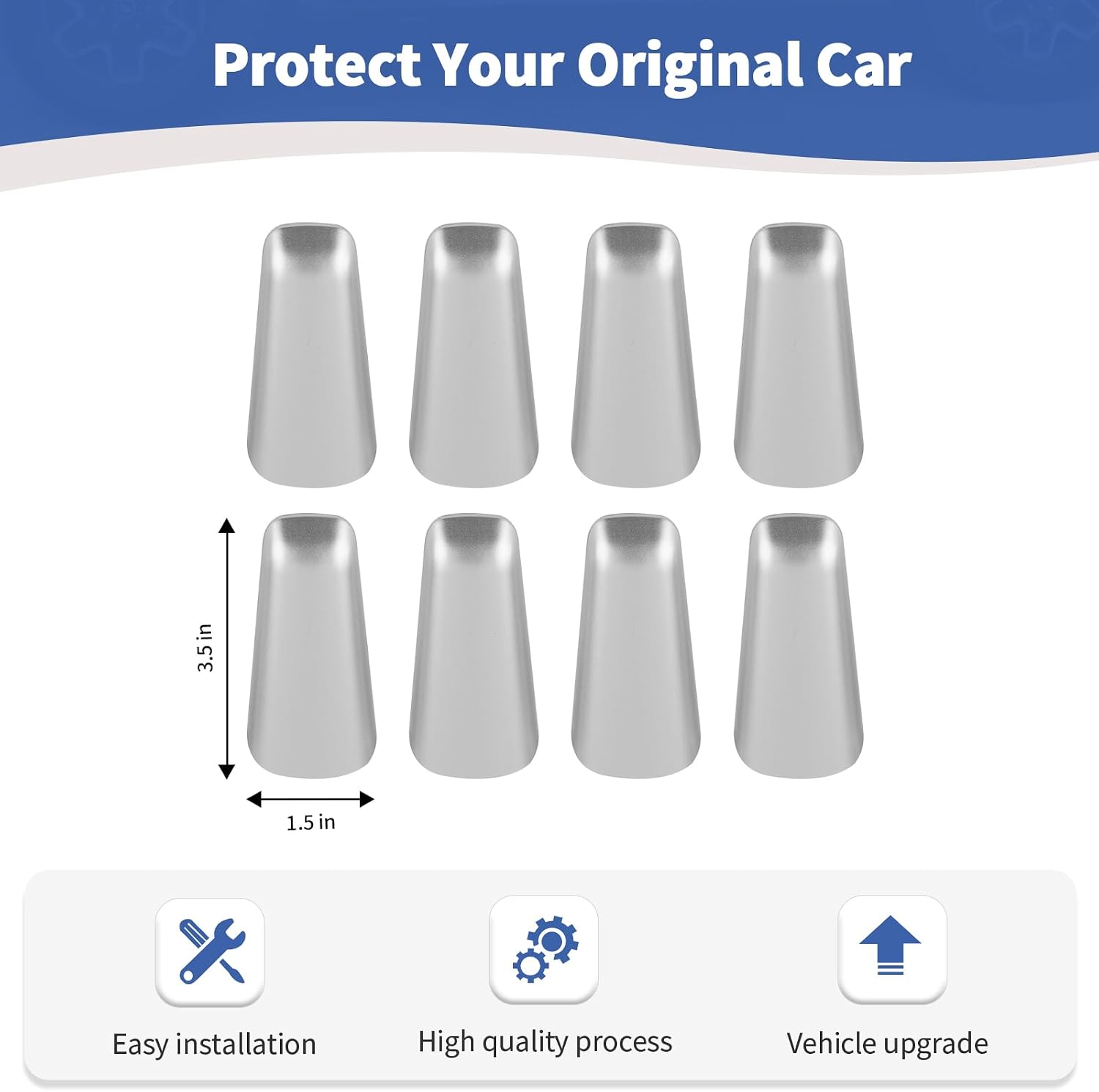 RT-TCZ for Wrangler JL A B Pillar Grab Handles Cover Trim Silver for Jeep Wrangler JL JLU Gladiator JT 4 Door 2018-2023 Silver Interior Accessories