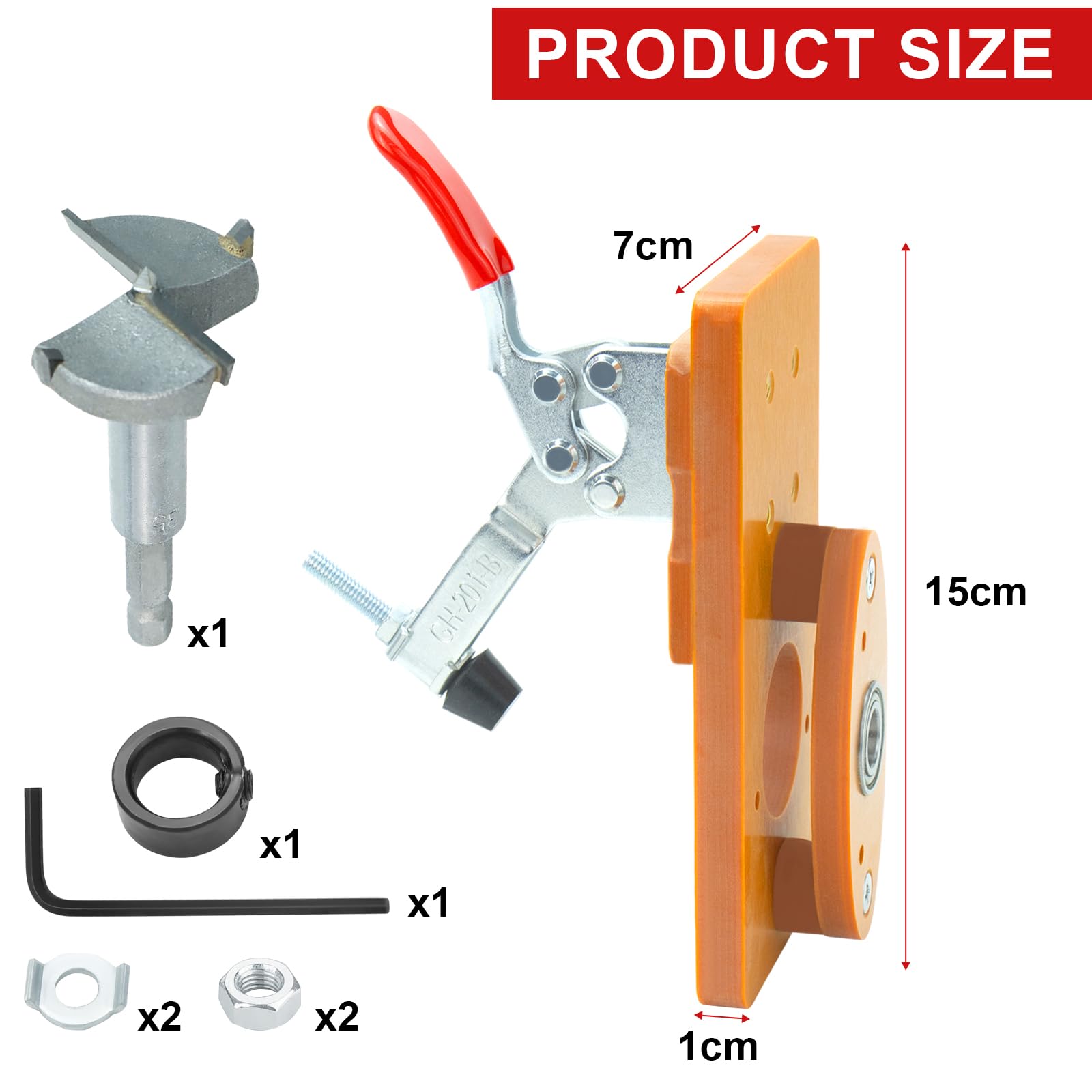 35mm Hole Saw Guide Set including Forstner Tip, Complete Kit for Hidden Hinges Kitchen Cabinets Doors and Furniture - Image 2