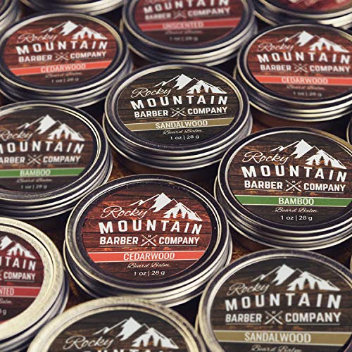 Beard Balm Variety Pack - 4 Beard Balm Samples (1 Oz Each) Made With Natural Oils, Butters & Rich In Vitamins & Minerals - Argan Oil, Shea Butter, Coconut Oil, & Jojoba Oil #TOP2