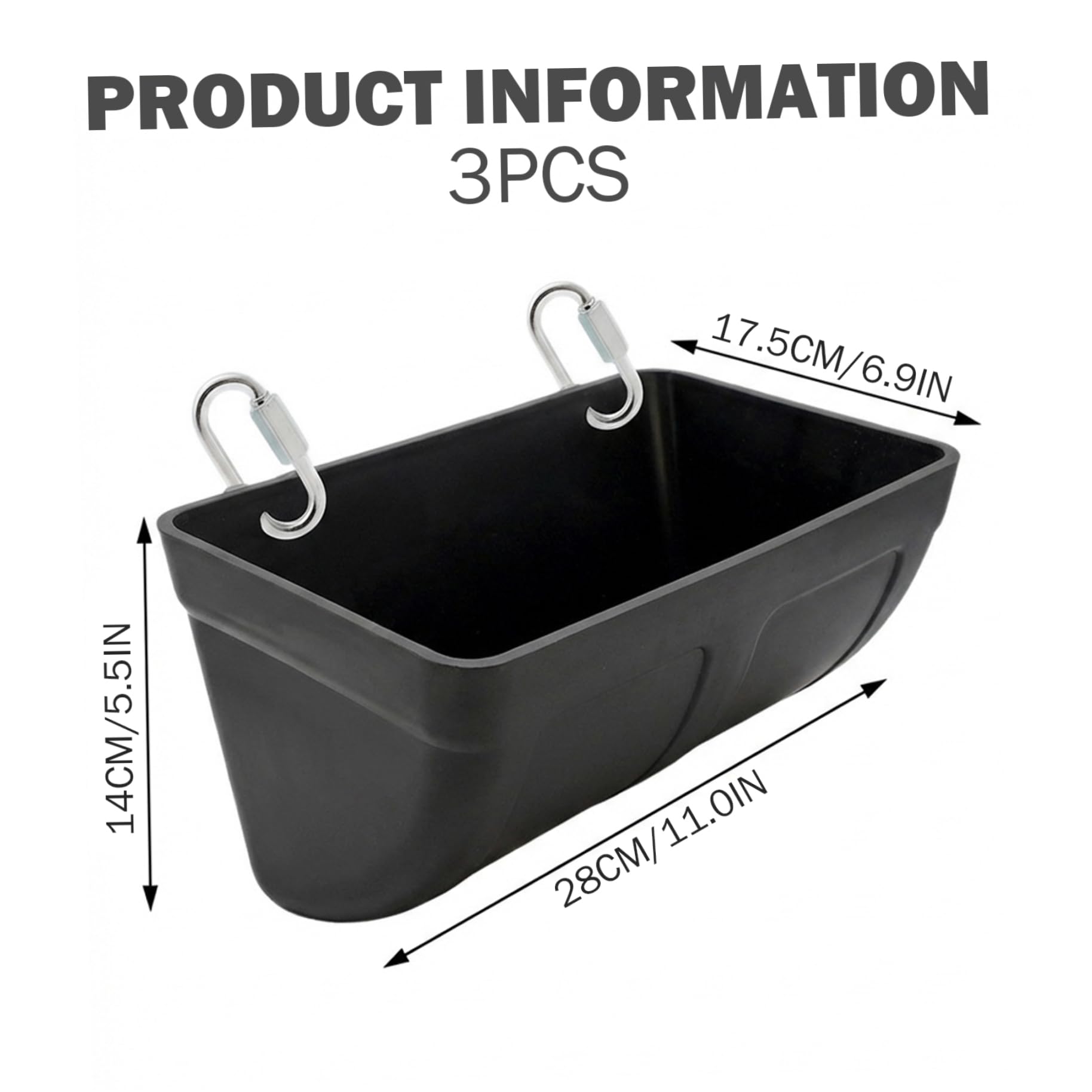 Mangiatoia per Galline da Appendere Mangiatoia per Capre Confezione da 3 per Pollame e Bestiame con Clip e Viti in Plastica Multiuso per Capra/Pollo/Anatra Abbeveratoio