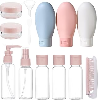 Travel Bottles Set 13 Pcs Travel Bottles for Toiletries Travel Containers for Toiletries Travel Size Toiletries for Toiletries and Cosmetics Travel Accessories Allowed on Board