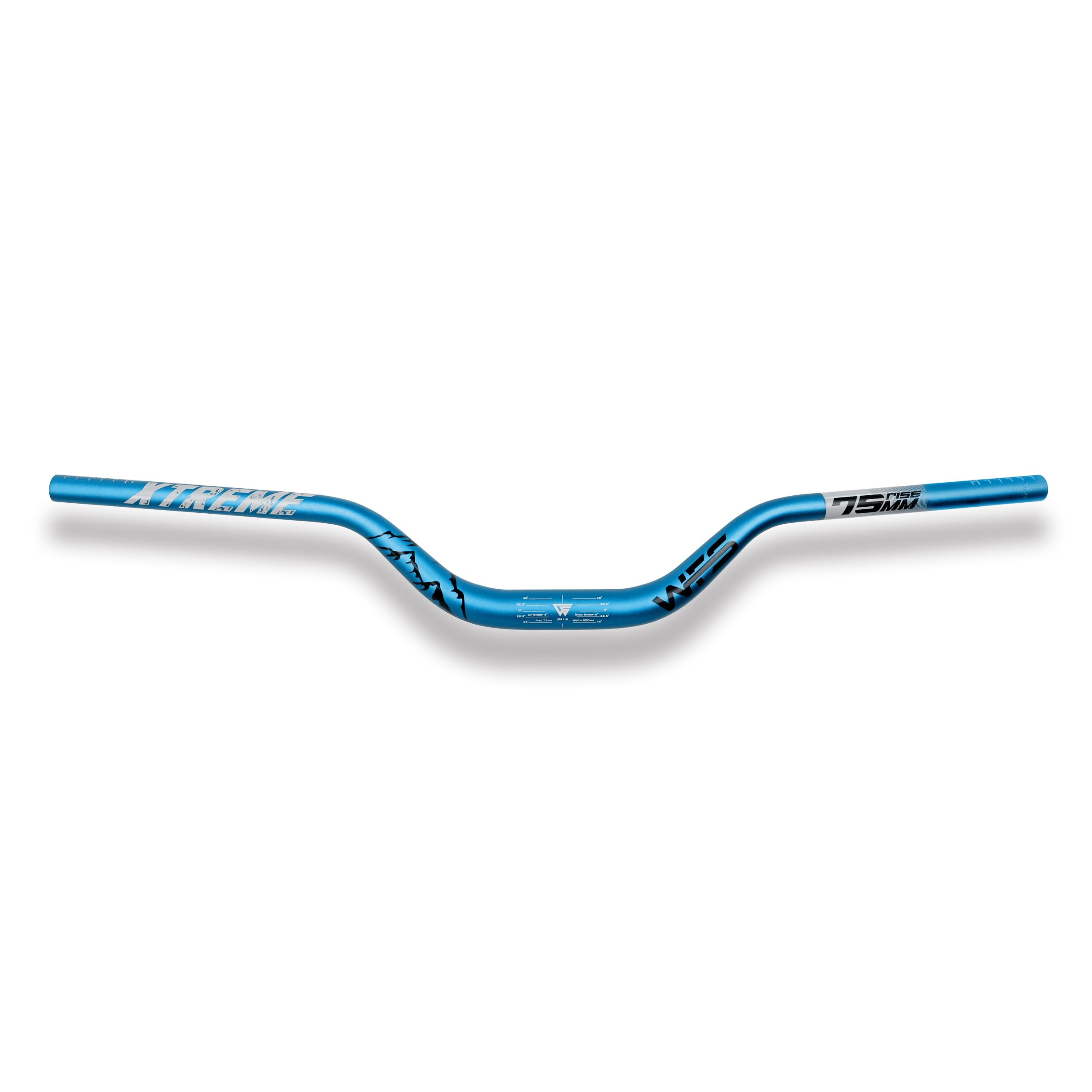 WFS Xtreme 31.8 x 800 mm Handlebar 75 mm Rise, Blue