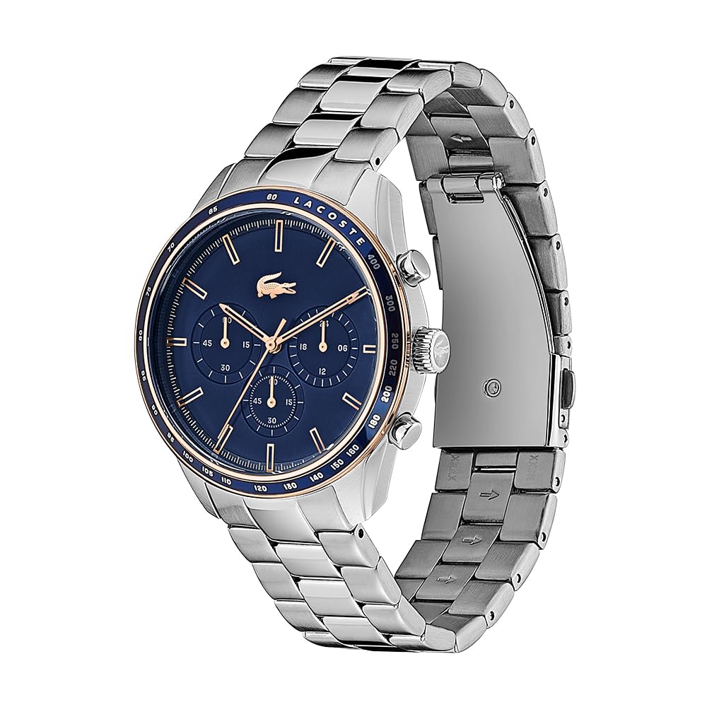 Lacoste Chronograph-Quarzuhr der Boston Kollektion für Herren mit Leder- oder Edelstahlarmband in Glieder- oder Mesh-Design