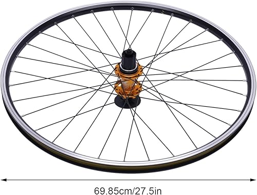 Miniatura 6 de DYRABREST Juego de ruedas de bicicleta de montaña de 27.5 pulgadas, 32 radios delantero y trasero MTB Hub de aleación de aluminio para casetes de 7,