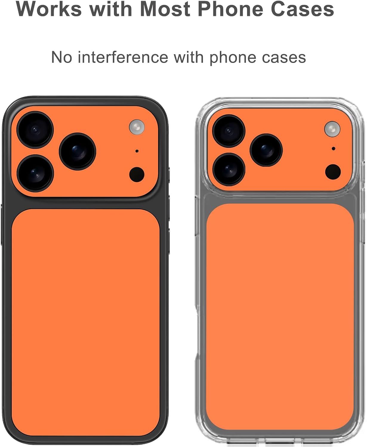 Phone Back Skin Wrap Compatible with iPhone 17 Pro Max (Orange) image 3
