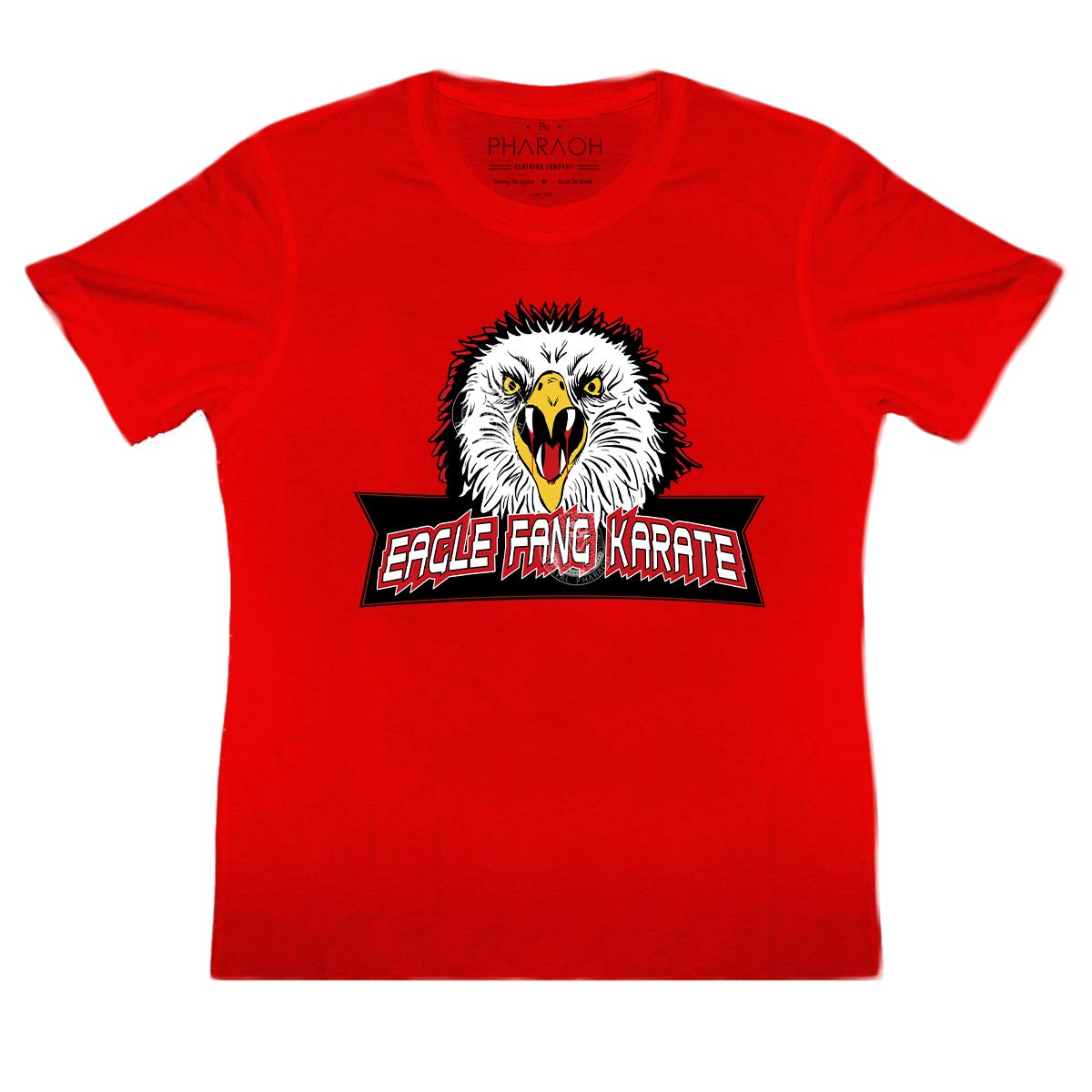 Digital Pharaoh Red Kids Eagle Fang Karate Dojo T Shirt - Cobra Kai Inspi (6-7 Years)