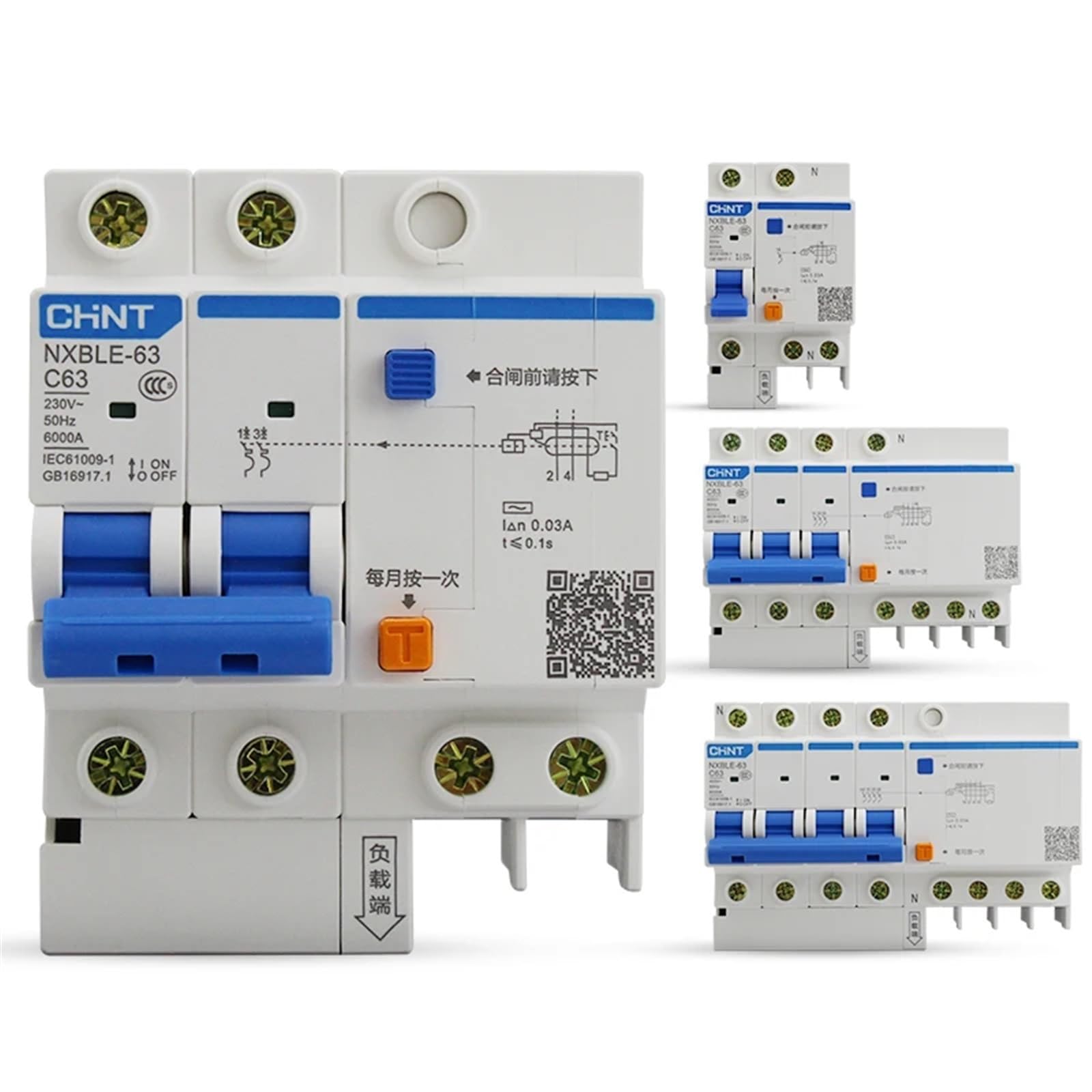 VSPPJYFG Residual Current Operated Circuit Breaker Leakage Protective Circuit Breaker RCBO DZ47LE(16a,3P)