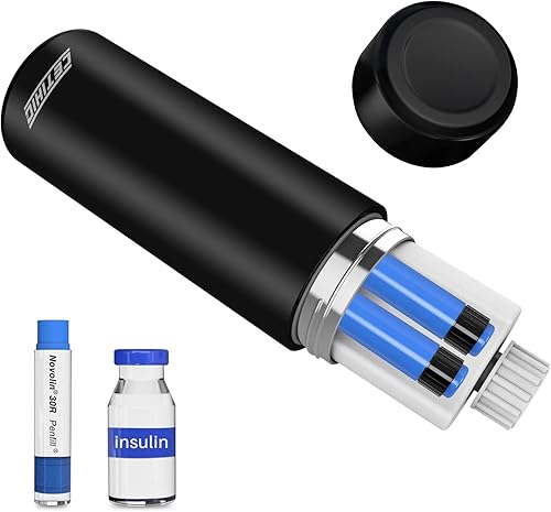Miniatura 7 de Bolígrafos de insulina 48H, estuche de viaje aprobado por la TSA para medicina diabética, enfriador de viaje portátil para insulina, azul