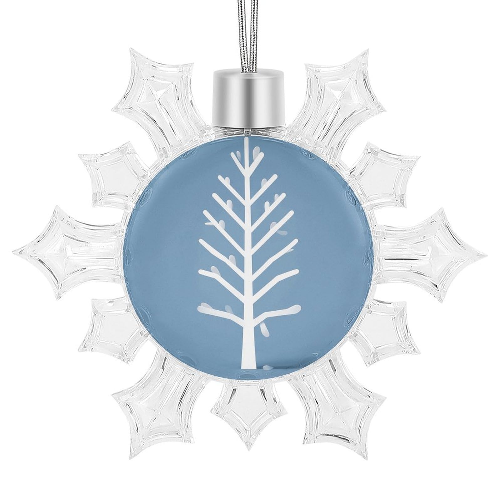 Décoration de Noël style arbre blanc pour embellir votre table de mariage hivernal