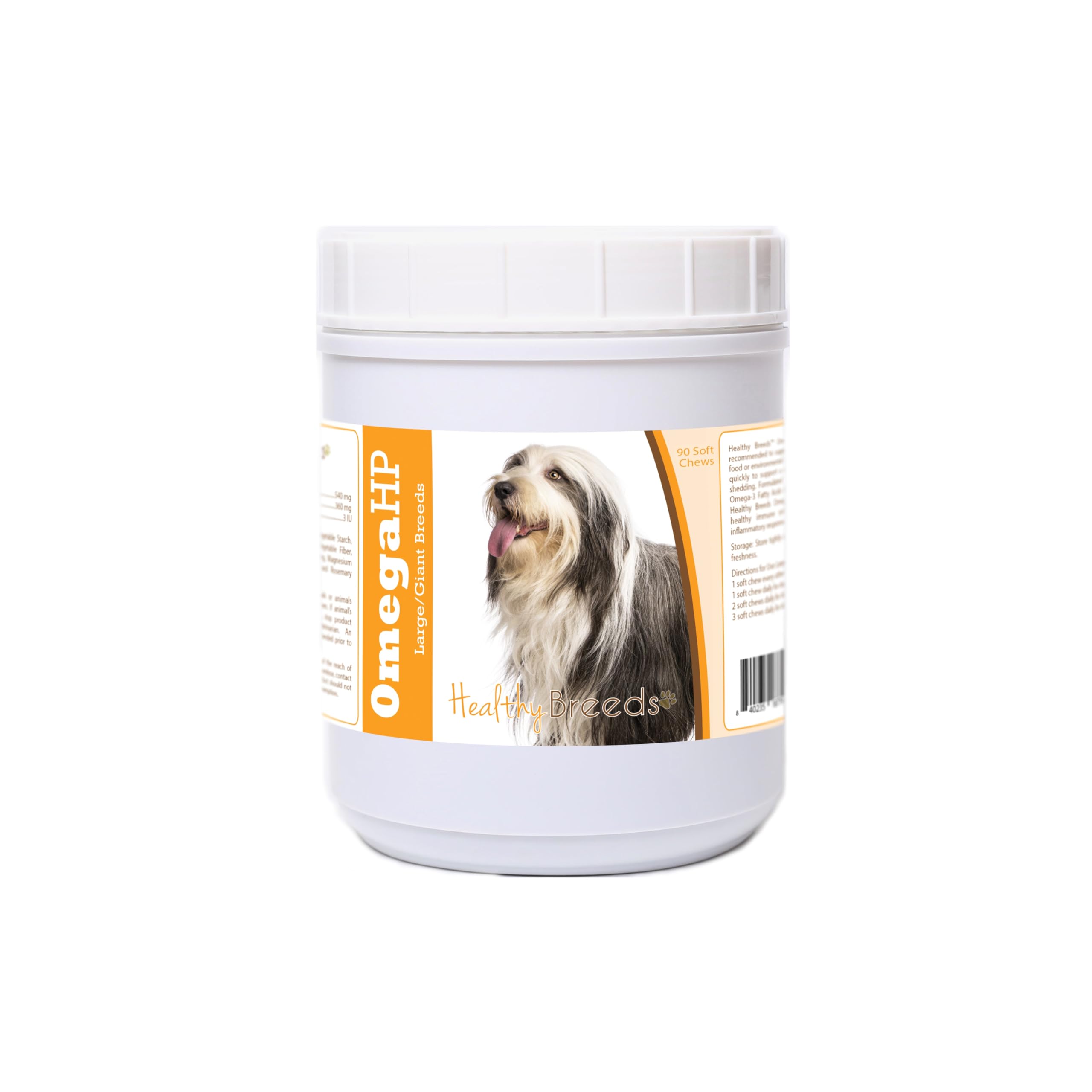 Healthy Breeds Bearded Collie Omega HP Fatty Acid Skin and Coat Support Soft Chews 90 Count