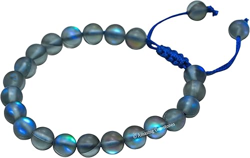 Miniatura 3 de Grey Mermaid Glass Bracelet for Women Men's Gifts - Glowing Sea Glass Bracelet - Beaded Adjustable Bracelet Pulseras Para Hombres Mujer Stocking