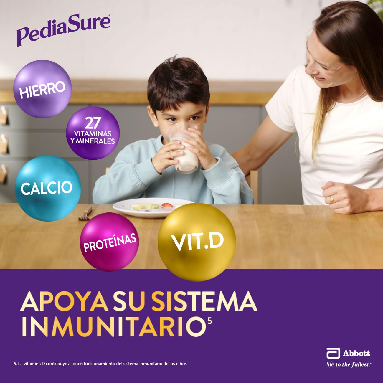 PediaSure – Sabor Cookies & Cream – Complemento Alimenticio para Niños con Proteínas, Vitaminas y Minerales – 850 gr