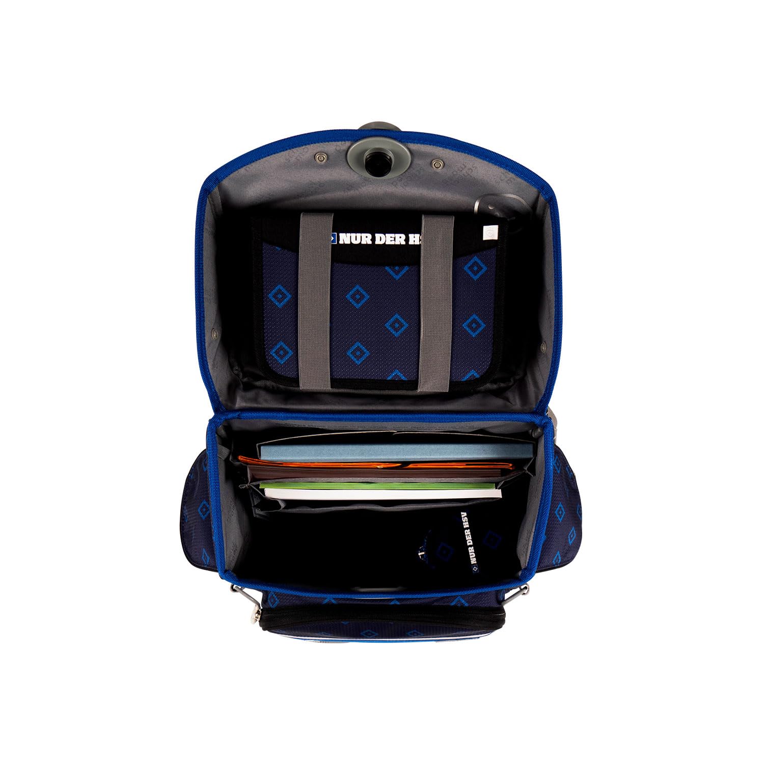 Familando - School Mood Timeless Air+ Schulranzen Set - 6-teilig mit Federmappe - HSV Fußball Verein - 980g leicht mit 23L Volumen - mit höhenverstellbarem System & Reflektoren- Ab 1. Klasse