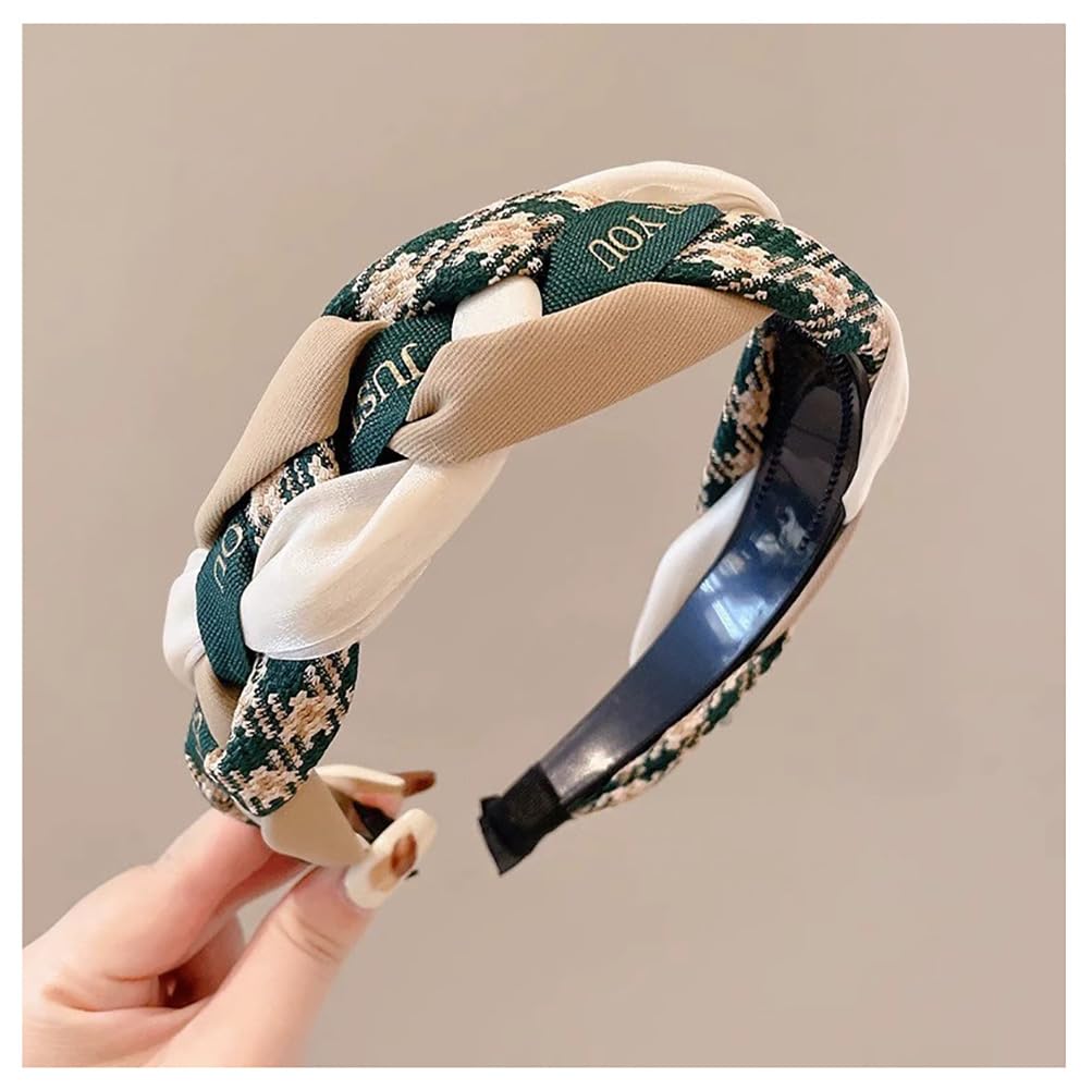Pmnzdy Örgülü Alın Bandı Geniş Dirndl Geleneksel Saç Takısı Saç Bandı Dolgulu Düğümlü Saç Bantları Vintage Kaymaz Saç Bandı Kumaş Saç Bandı Saç Bandı Aksesuarı1#