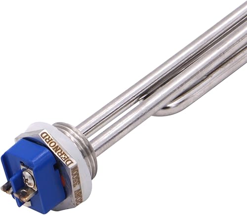 Miniatura 6 de DERNORD Elemento calentador de agua plegable con rosca de 3500 W, 208 V, baja densidad de vatios