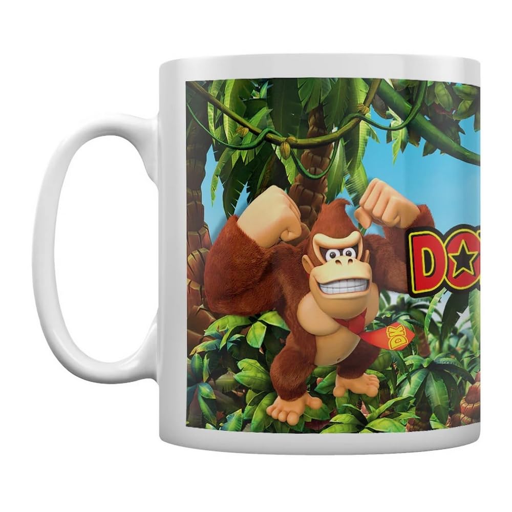 Pyramid International Donkey Kong (3D Jungle) White Mug - 10Oz / 315Ml Ceramic Mug - One Size