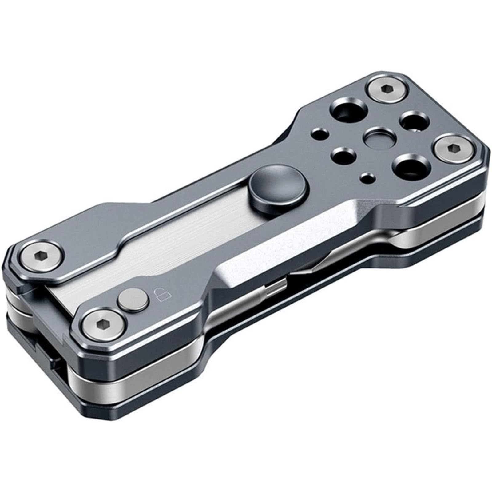 ZUMAHA Llave Universal, Juego de Llaves Portátiles Ligeras, 4 Llaves Allen 2.5, 3, 4, 3/16, 1 Destornillador Plano, Kit de Destornillador Plegable