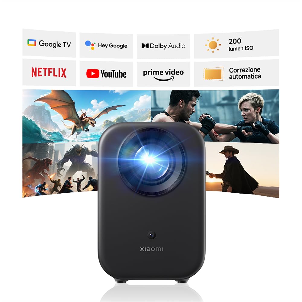 Proiettore Xiaomi L1 1080P Google TVPortable Cinema Autofocus - Dettaglio