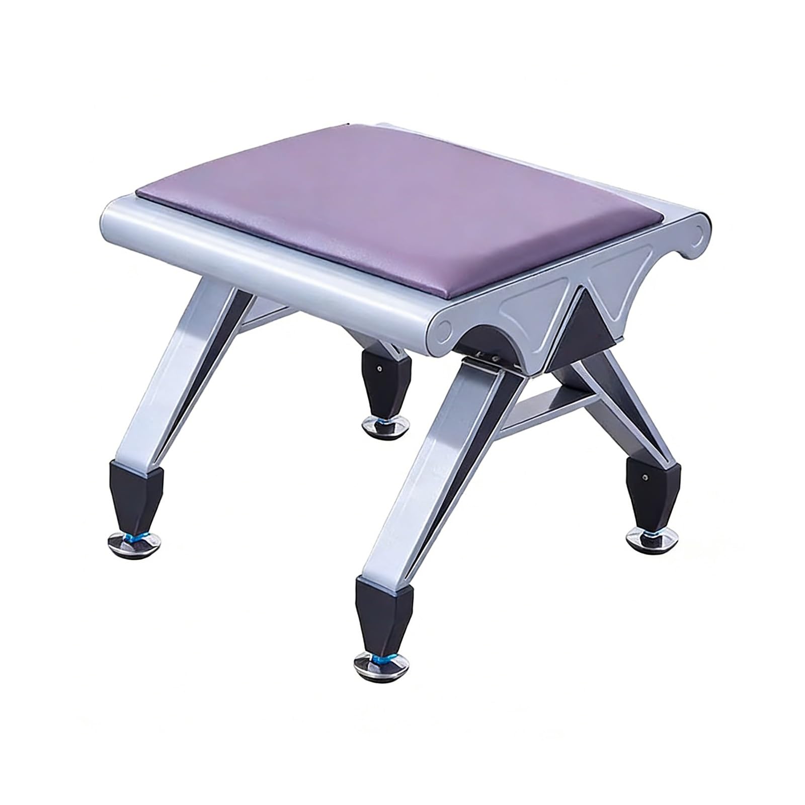SGKOMN PU Leather Waiting Room Bench - Comfortable Office Guest Seating for Clinics, Airports, Banks & Hospitals - Durable Reception Chair for Visitors, Purple-49 * 50 * 41cm/20 * 20 * 16in
