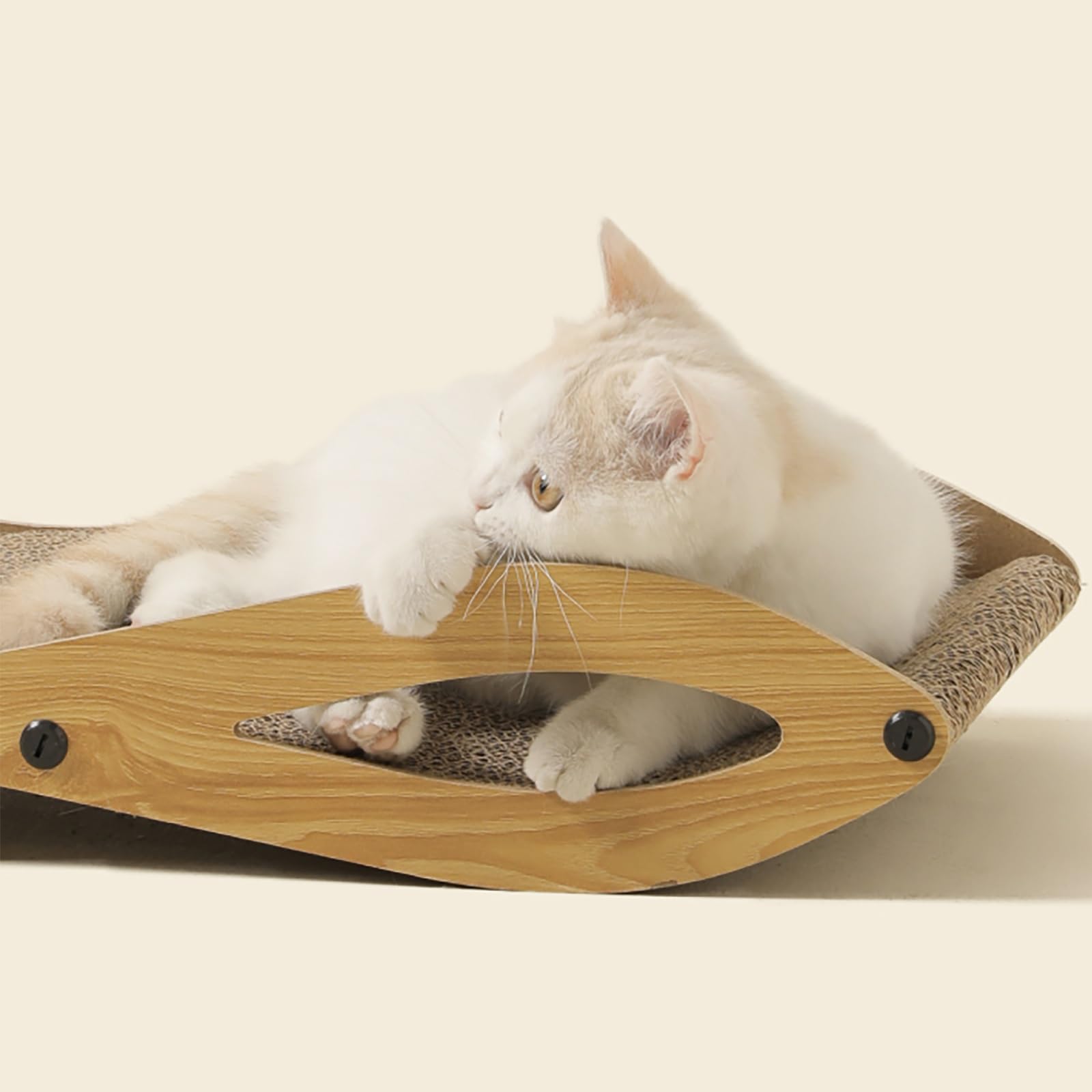 Planche À Gratter pour Chat De Type Poisson, Griffoir pour Chat en Carton Ondulé, Lit À Gratter pour Chat, Griffoir pour Chat Recyclable, Lit pour Animaux De Compagnie Respirant