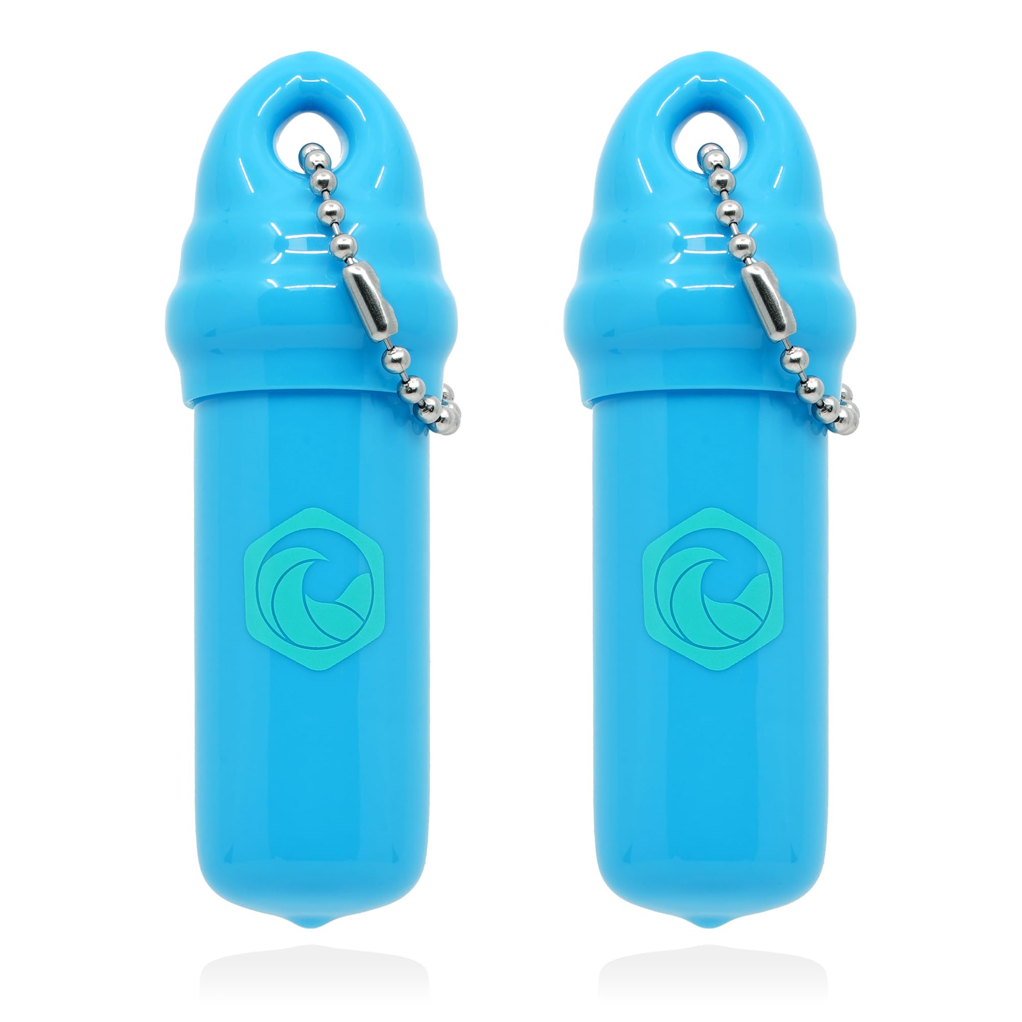 Seahive Floating Keychain (2 pack) with Waterproof Safety Container Boat Key Float - Pontoon, Fishing Accessories key holder