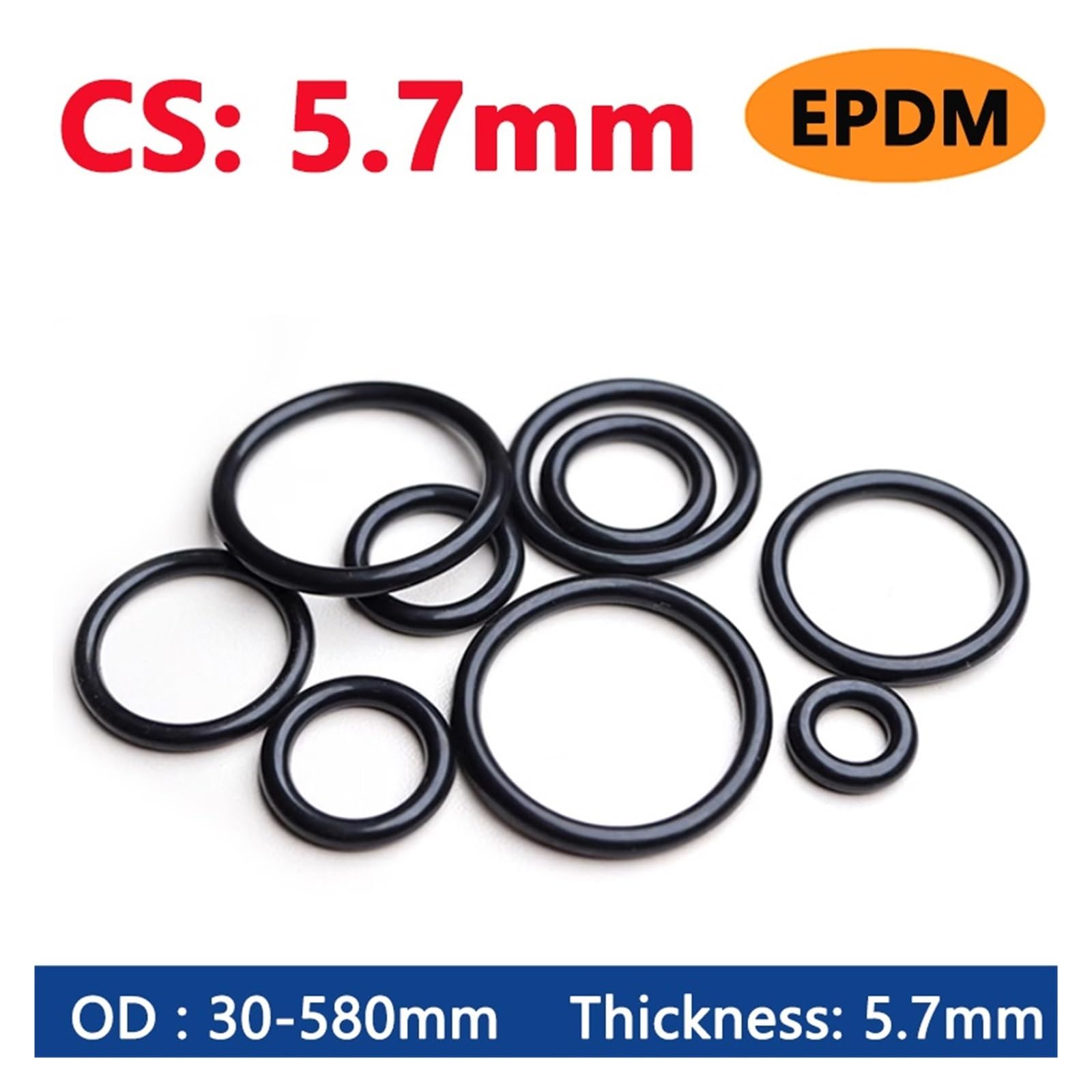1/5 Szt. Grubość CS 5,7 Mm Gumowy Pierścień O ID 43,6-283,6 OD 55-295 Uszczelka Typu O-ring