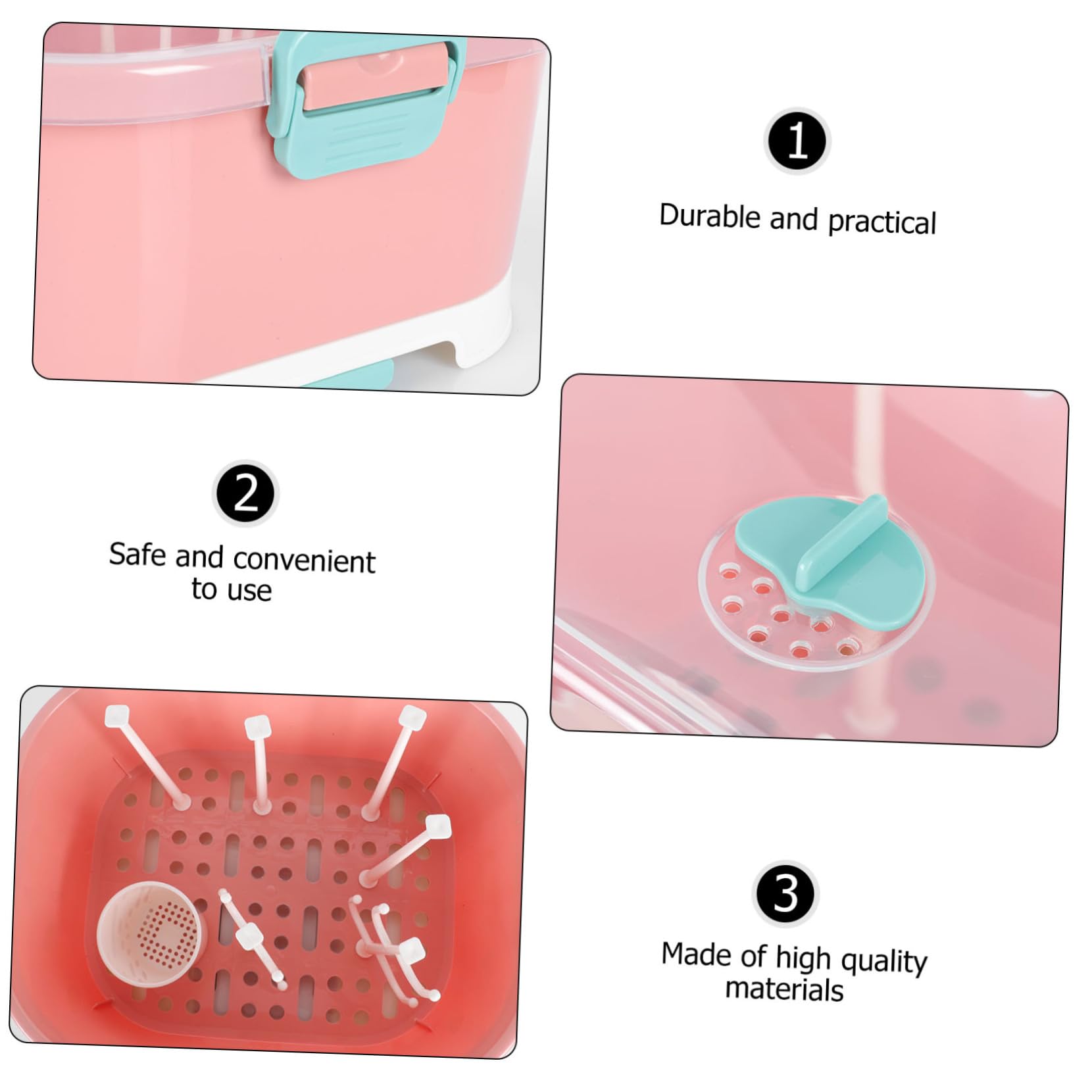 Égouttoir à Bouteilles pour Bébés Grosse Capacité, Design Détachable en PP, Panier à Égoutter et Séchage Rapide pour Biberons et Tétines