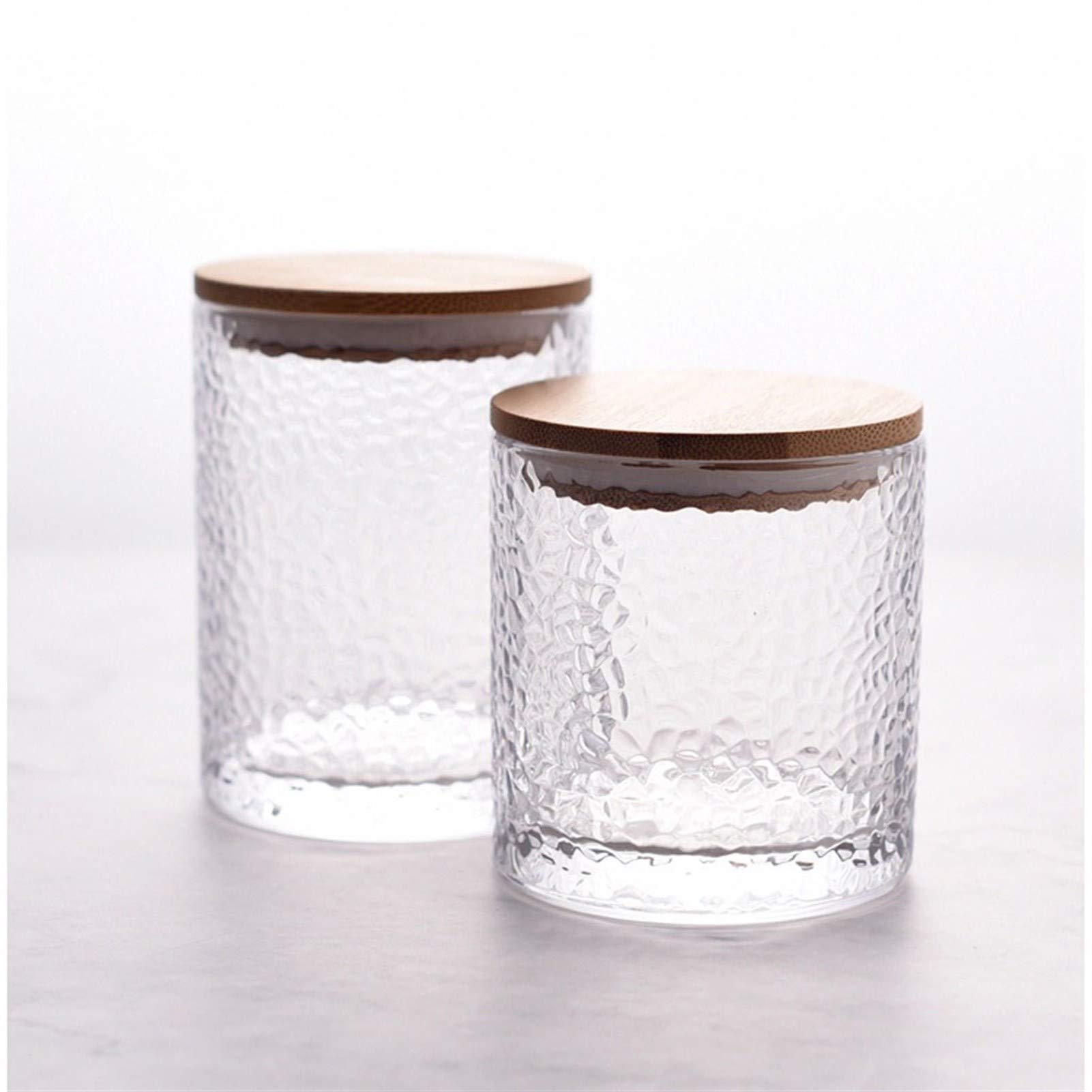 Botes para Alimentos Tarro de Cristal de Almacenamiento, Claro Tarro con Tapa for la Cocina, for Alimentos CONTENEDOR, un Juego de 3 Botes Herméticos