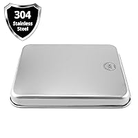 Vista 5 de QWORK Bandeja quirúrgica de acero inoxidable, para instrumentos médicos, tatuajes, suministros quirúrgicos, 10 1/4 x 7 7/8 x 1 pulgada, 1 paquete