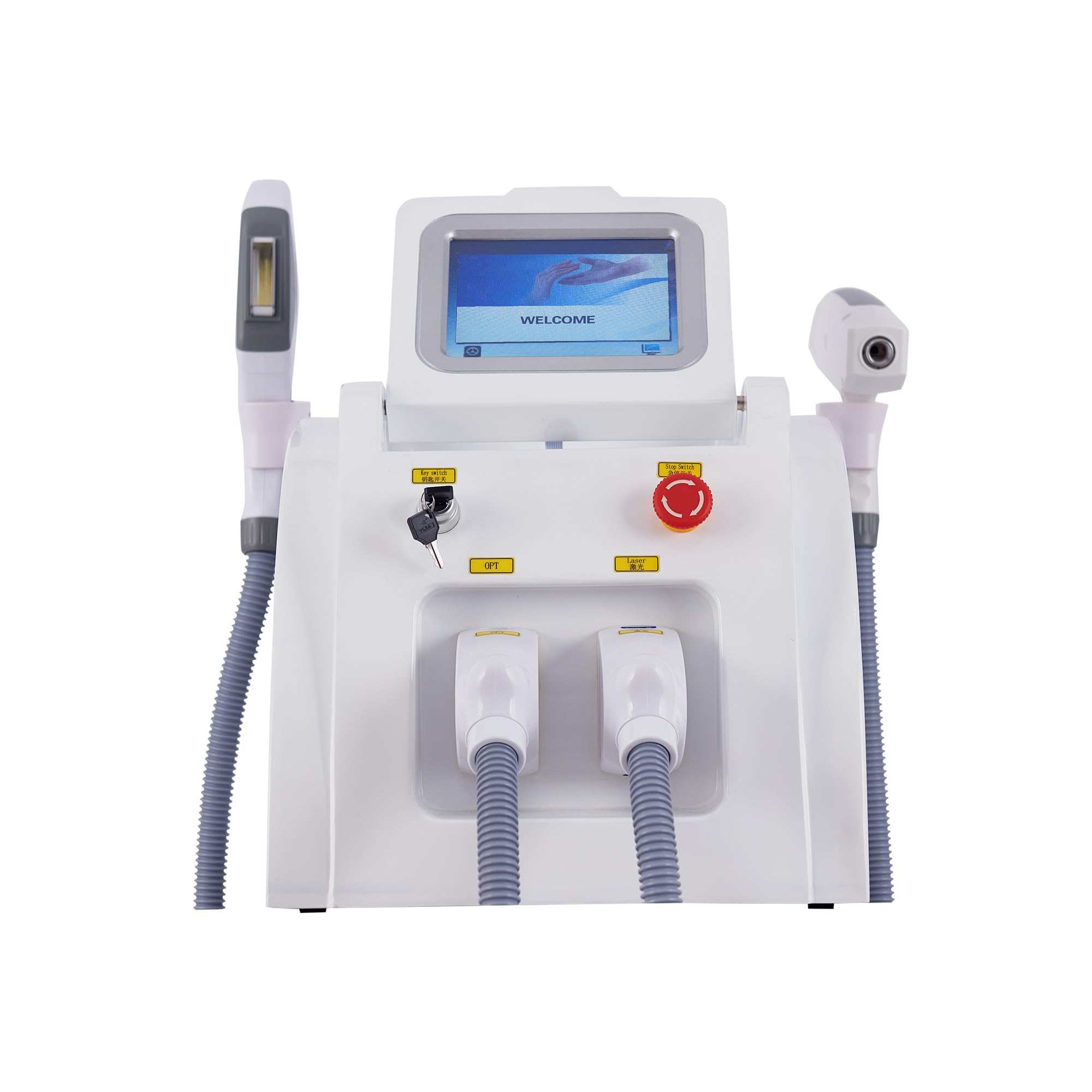 2 en 1 OPT IPL Q-Switched Nd:YAG E-Light Para Rejuvenecimiento Cutáneo y Depilación + Máquina Láser de Picosegundos Para Tratamiento de Manchas, Pecas y Renovación Cutánea