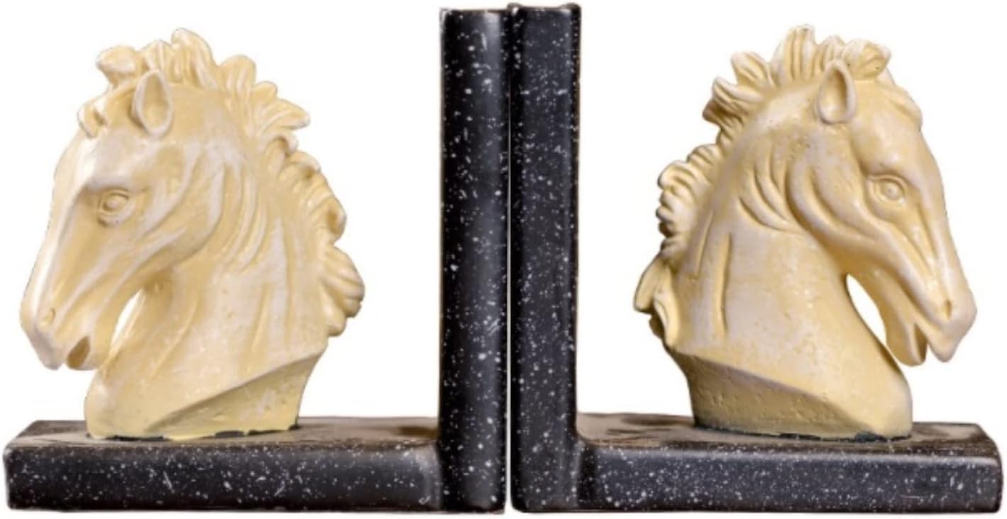 Book End Resin Bookends Creativity Horse Head Bookend Supports Heavy Duty Book Ends Office Decorative Book Stoppers
