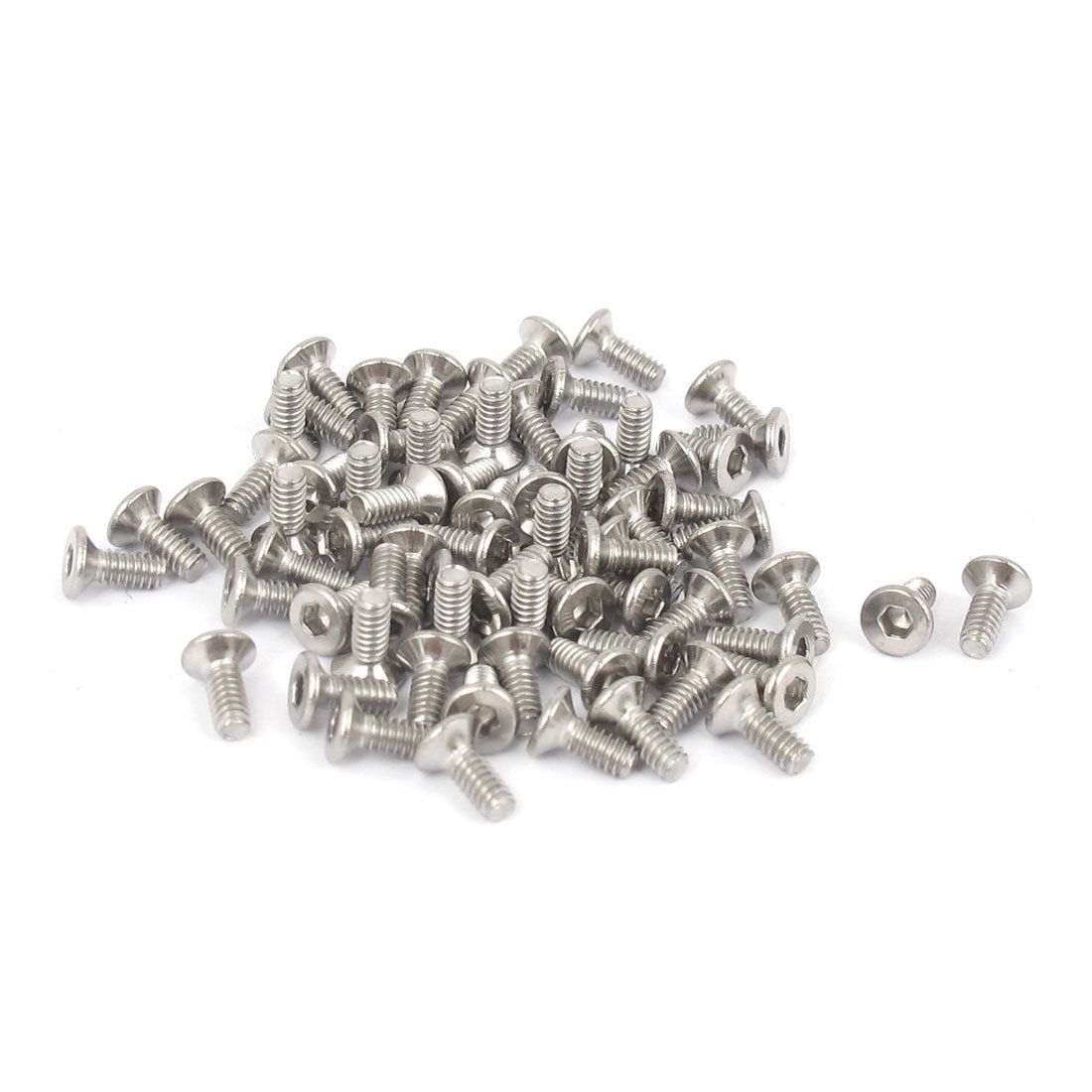 Sourcingmap M2 x 5mm Hex Socket Countersunk Flat Head Screw Bolts 50pcs