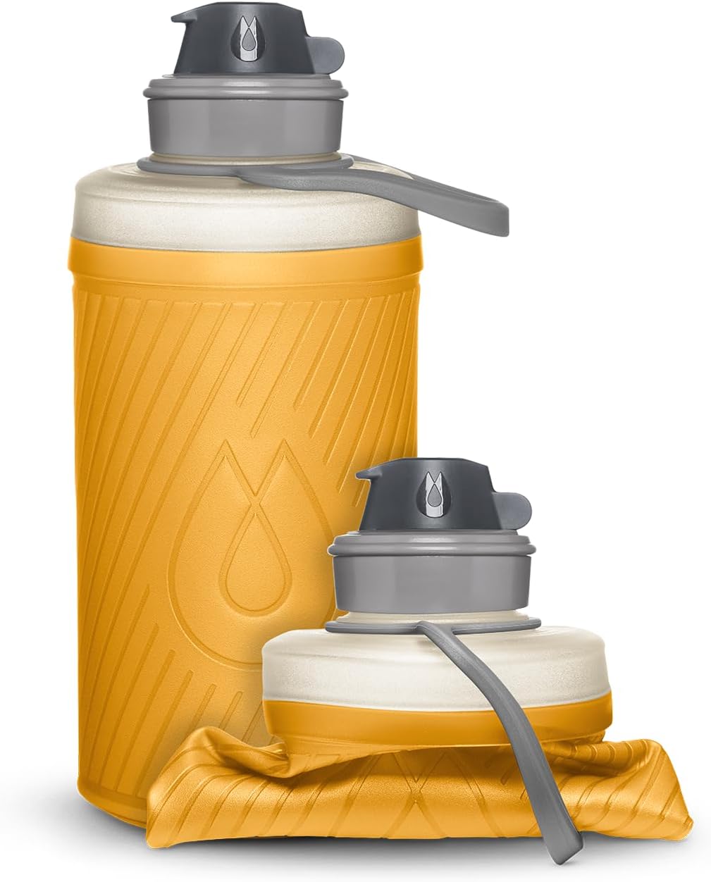 HydraPak Flux - Collapsible Backpacking Water Bottle (750ml, 1L, 1.5L) - BPA Free, Ultra Light, Spill-Proof Twist Cap