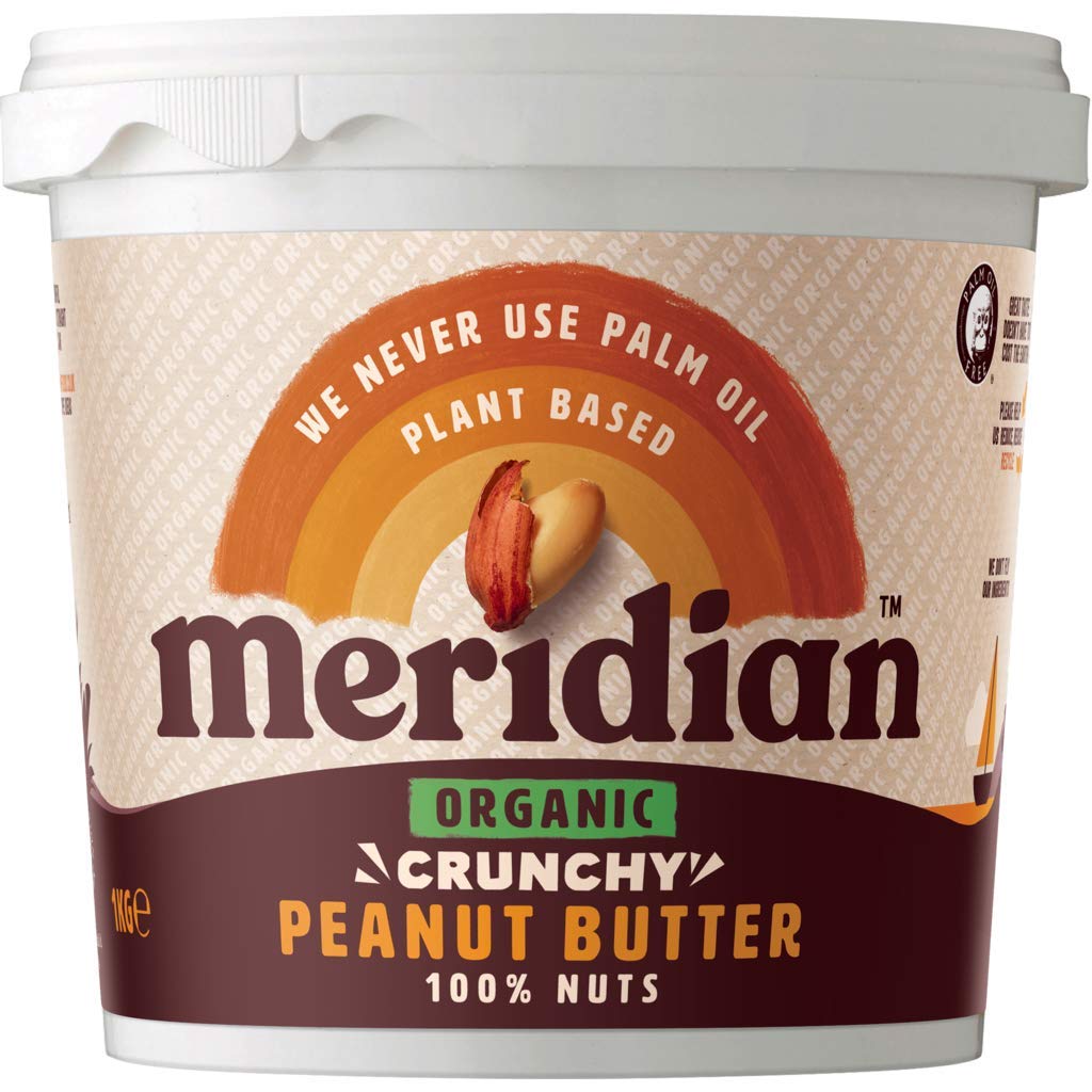 Meridian Natürliche Erdnussbutter aus biologischem Anbau, 1000 g, 6 Stück
