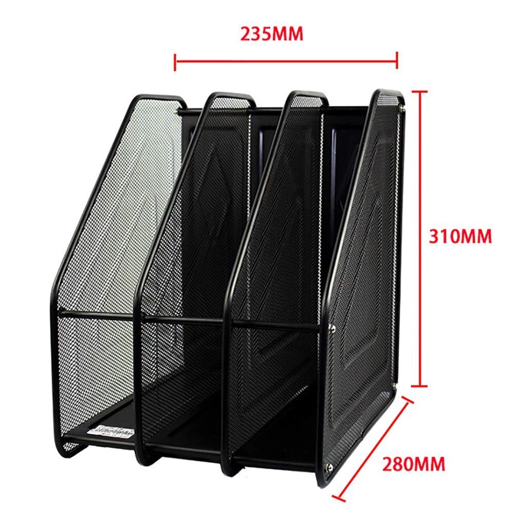 Multifonction Bureau Classeur Classeur 3/4 Colonne Porte-Classeur Panier de Données A4 Cadre de Données Panier de Rangement Porte-Revues Étagère Filet de Fer Étude de Métal Chambre À Coucher,23