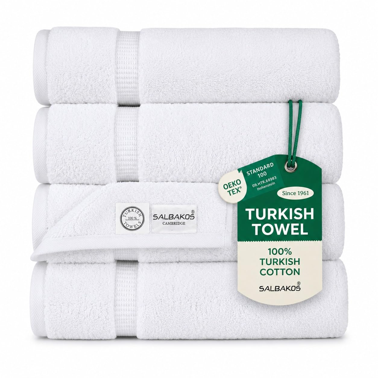 Drap de bain blanc biologique en coton turc idéal pour la routine bien-être et le sport