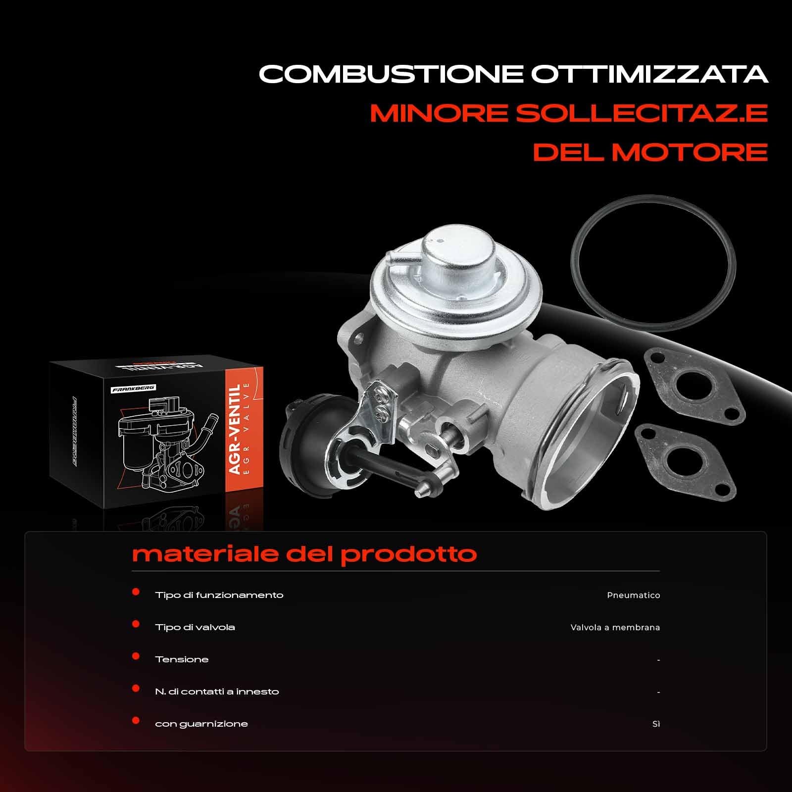 Frankberg Valvola EGR Diesel Compatibile con A3 8L1 1.9L Golf IV 1J1 1.9L Golf IV Variantee 1J5 1.9L Leon 1M1 1.9L O.c.t.a.v.i.a I Combi 1U5 1.9L Replace# 7371D