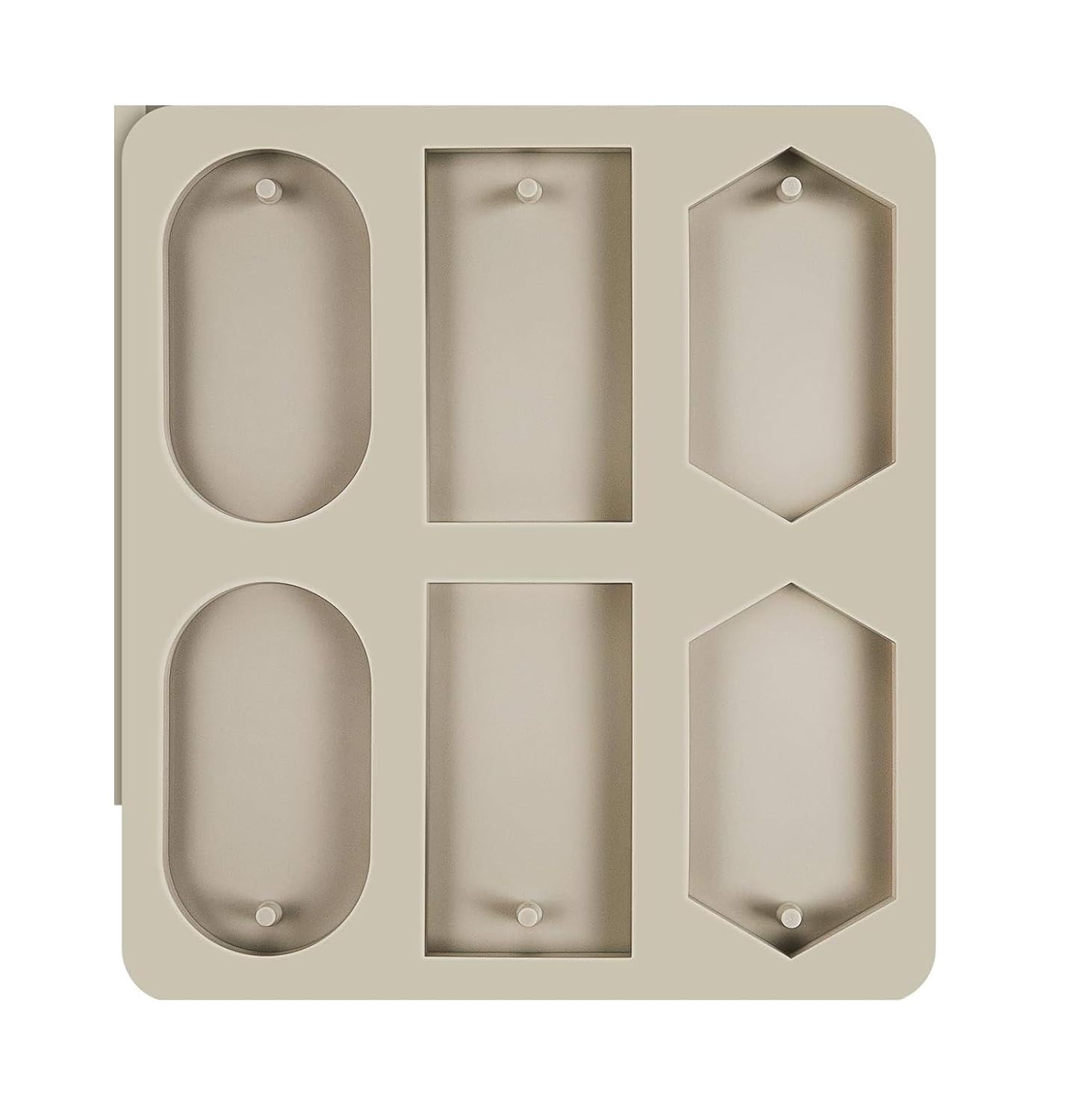 Nirva Enterprises 6 Slot Resin Bookmark Mould, Rectangle, Oval and Hexagon Resin Mould Silicone Wax Mold, Keychain Mould Epoxy Casting Mold with Hanging Hole for DIY Jewelry Crafts Decor-image-47